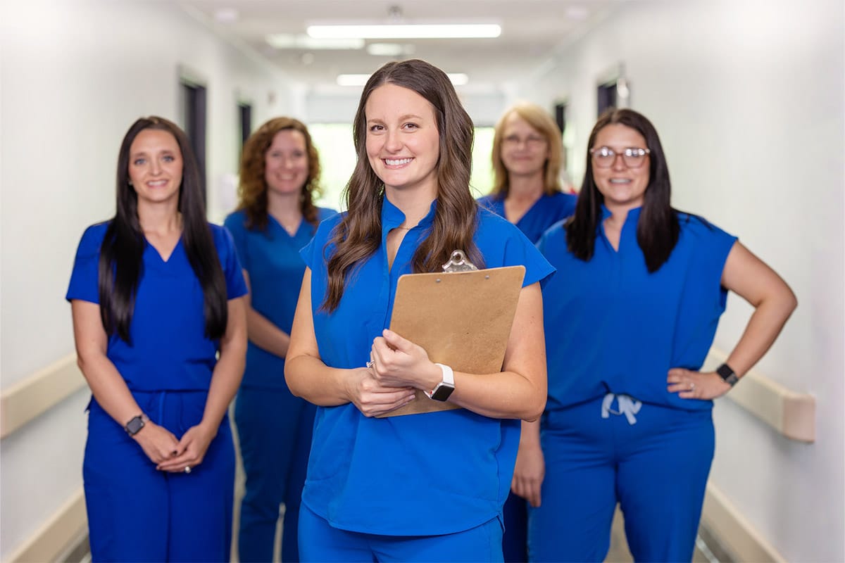 yolo-300x200-85 Group of 5 nurses at Lewis Park Post Acute