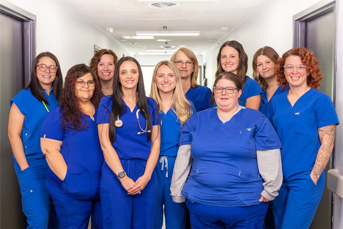 Group photo of nursing staff at Lewis Park Post Acute